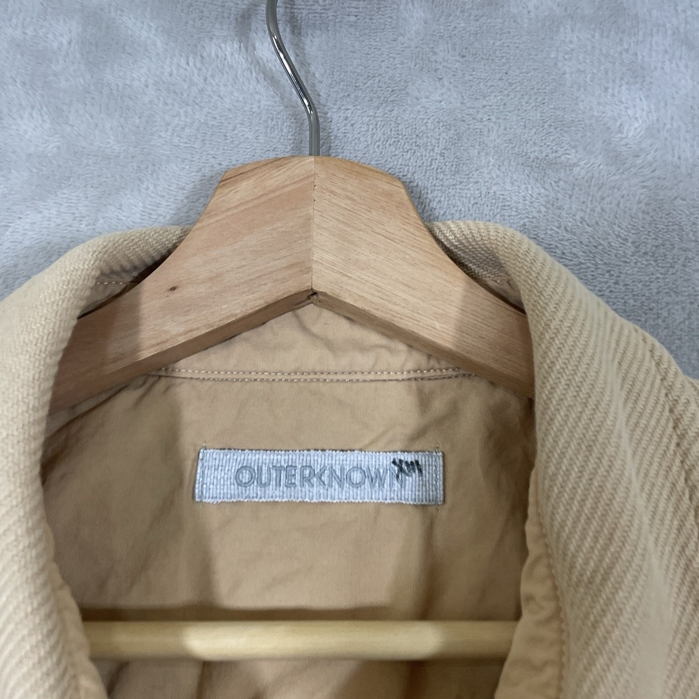 Outerknown Blanket Shirt Men's Medium Tan Heavy Flannel Cotton Button Up Casual - Picture 4 of 11